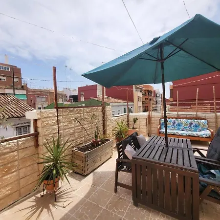 Апартаменты Piso Con Terraza En Cabanyal *