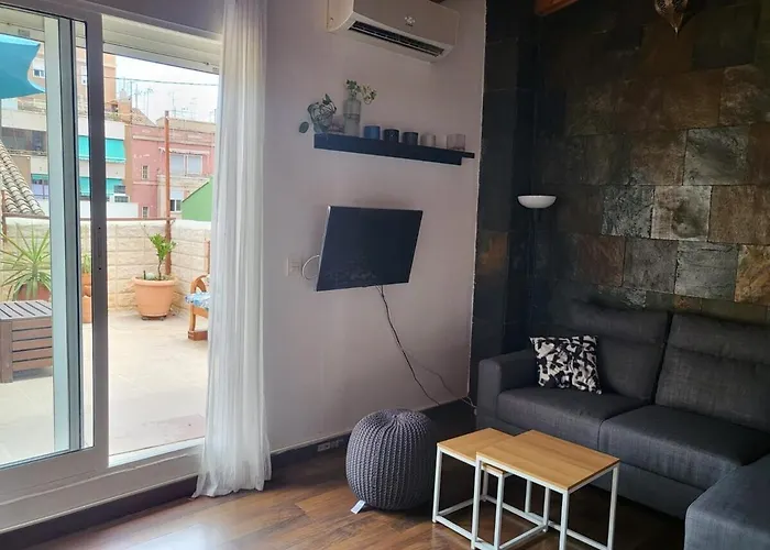 Piso Con Terraza En Cabanyal Lägenhet